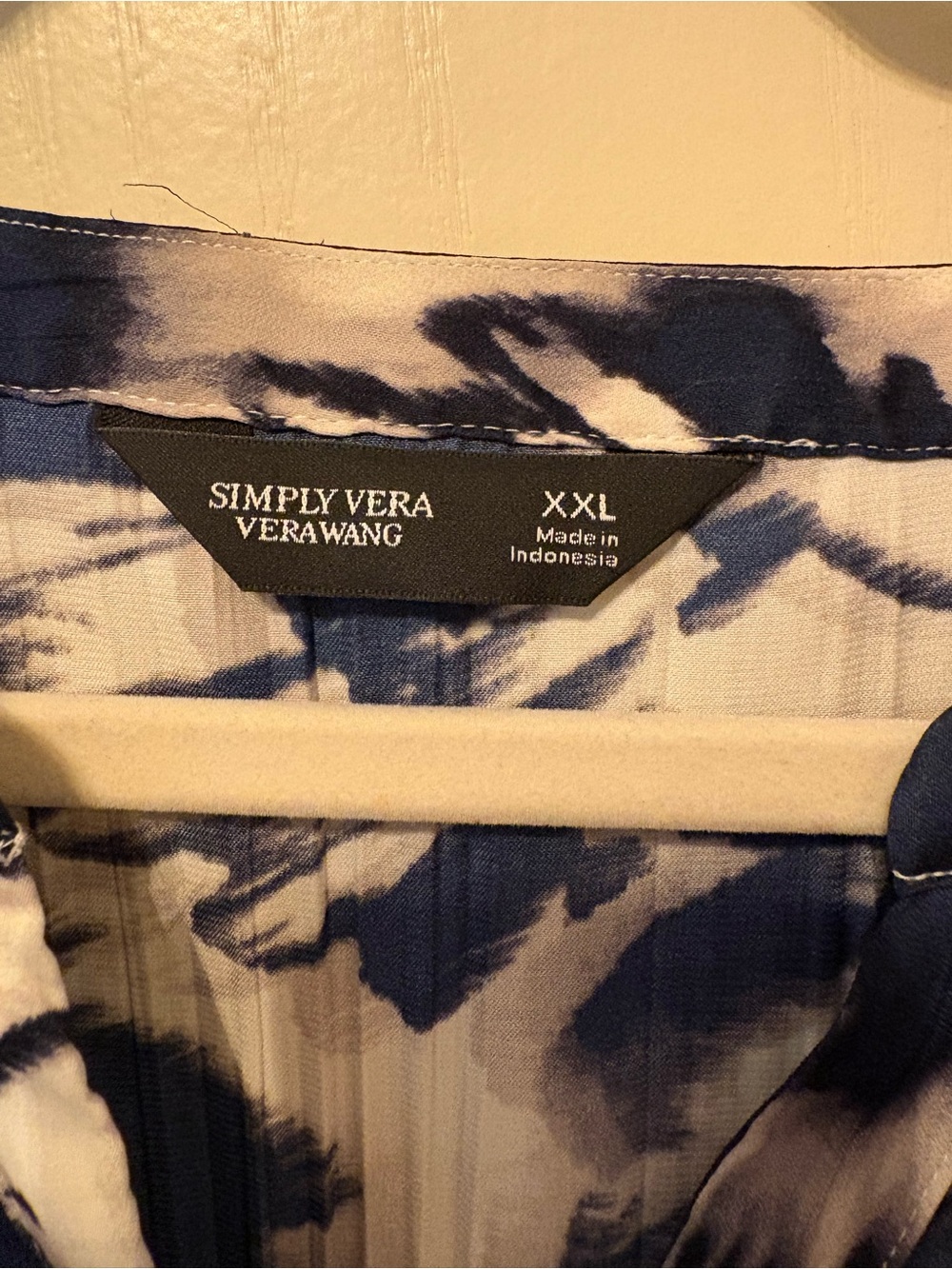 Simply Vera Vera Wang Navy and White Maxi Dress - Picture 3 of 3